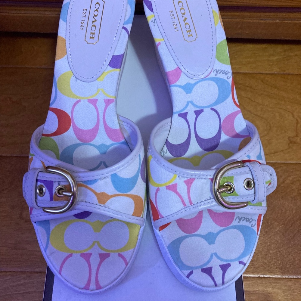 Coach Sandals multicolor size 7 brand new